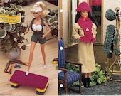 Aerobics Set and Wintertime Hats Accessories Annies Fashion Doll Crochet Club FC21-01 and FC02-03