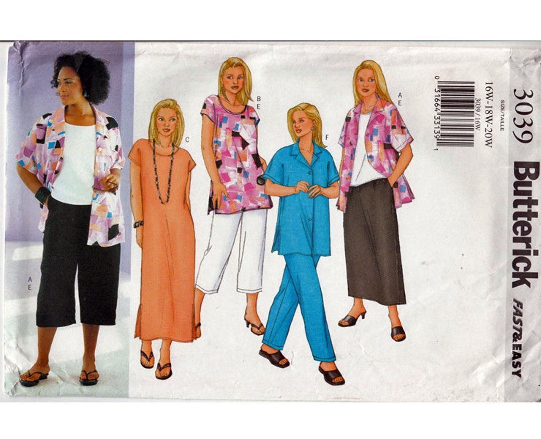 Shirt Top Tunic, Dress, Skirt and Pants Misses Size 18W, 20W / Original ...