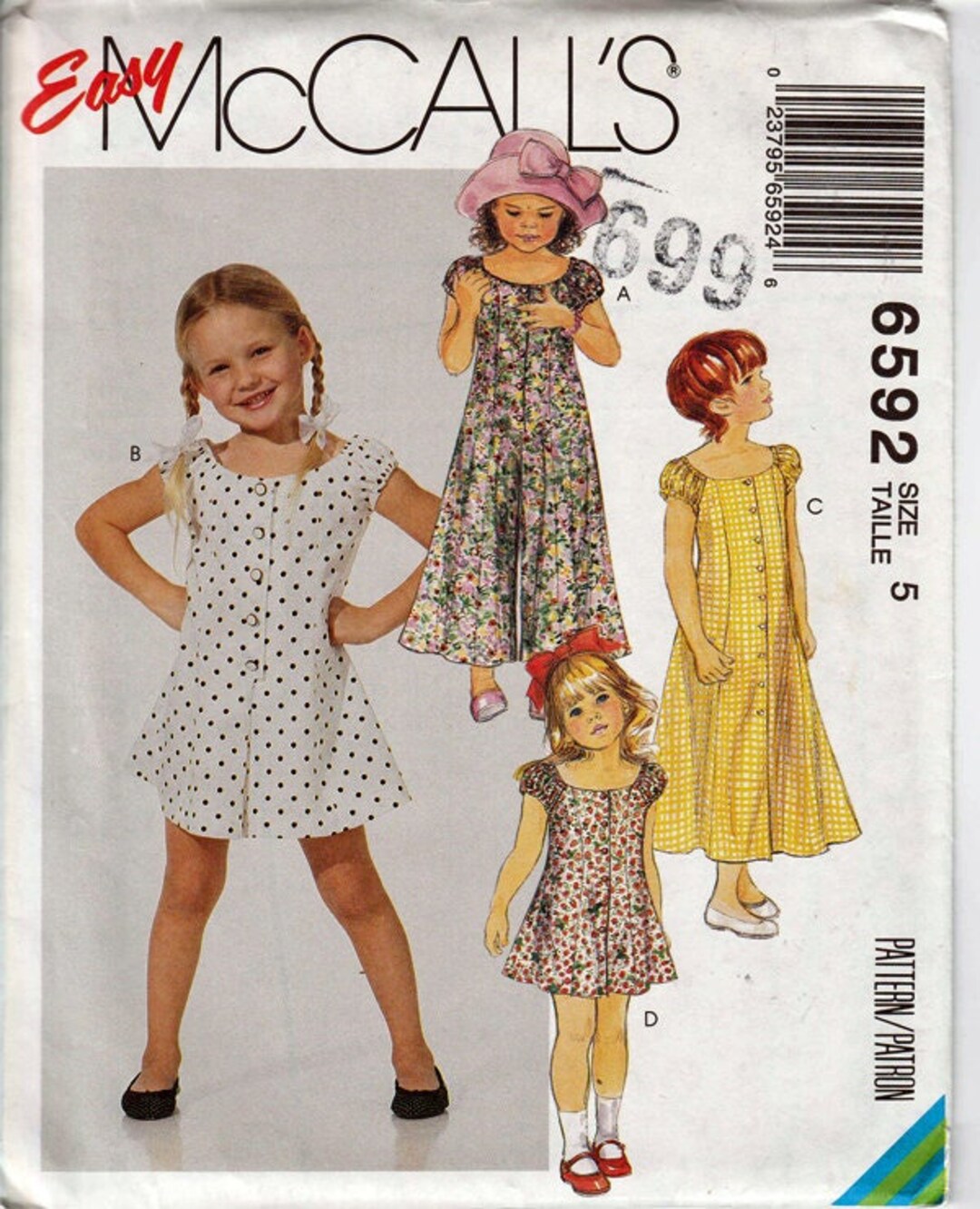 Jumpsuit, Romper and Dress Childrens Size 5 / Original Mccalls