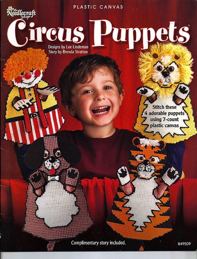 Circus Puppets Complimentary story included Plastic Canvas Etsy