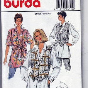 Waistcoat or blouse Misses size 8-18 / Original Burda Uncut Sewing Pattern 4115