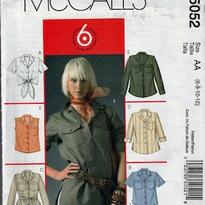Shirt in Two lengths Misses Size 6, 8, 10, 12  / Original McCall&#39;s uncut Sewing Pattern M5852