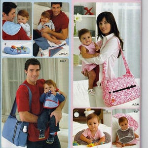 His and Hers diaper bags and accessories / Original Simplicity Uncut Sewing Pattern 2924