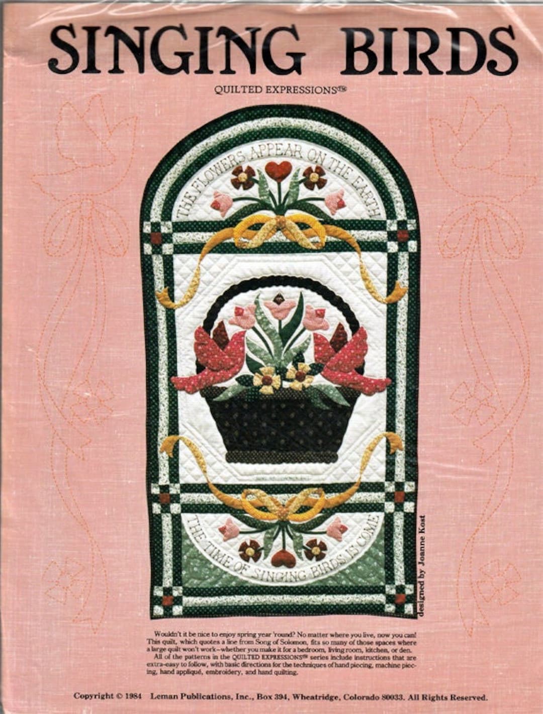 Singing Birds Wall Quilt / Original Quilted Expressions Series Uncut