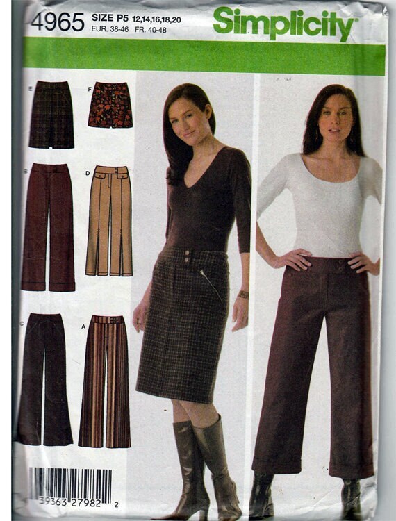 【COLOR iN ID】easy skirt pants Pants and Skirt in Two Lengths Misses Size 12 to 20