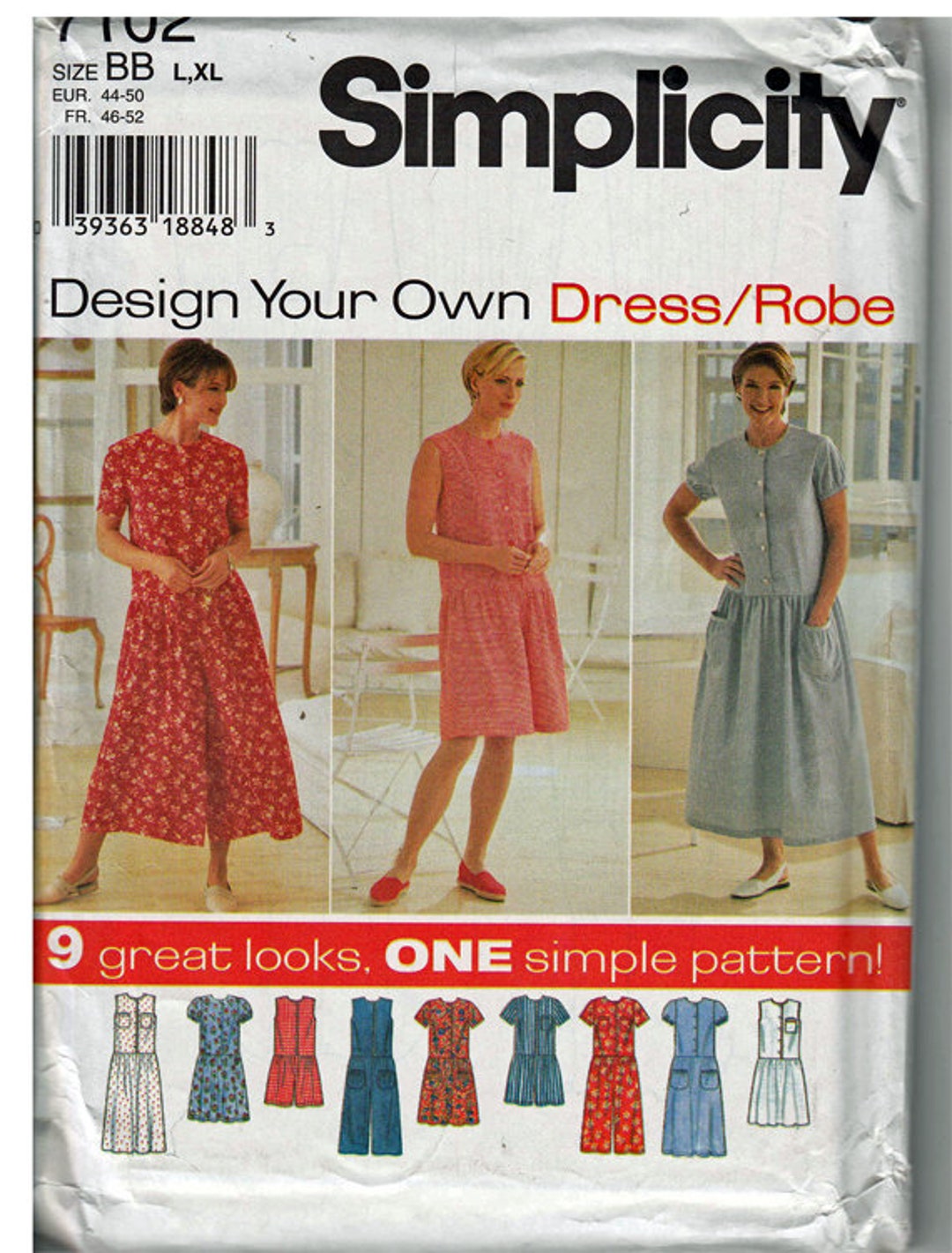 Simplicity 7102 Pattern Design Your Own Dress/romper Misses Size L-XL / Original Simplicity ...