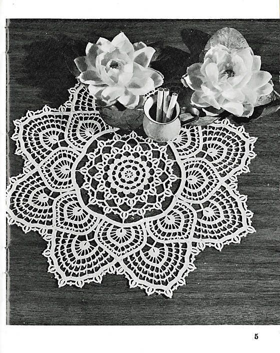 Doilies – A Digital Thread Crochet Pattern Book from 1960 – Lily Design Book  No. 201 – GreyGal's