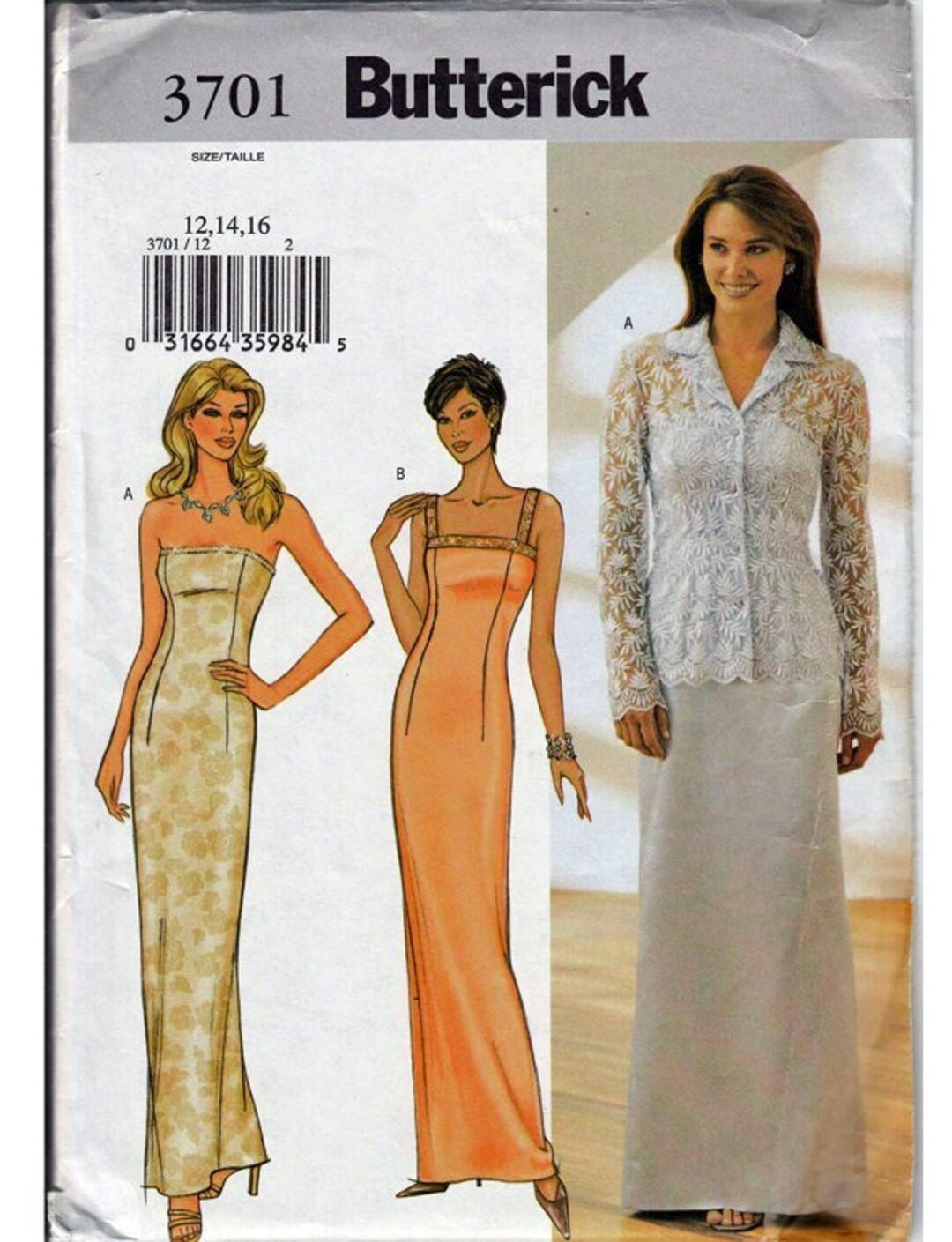 Jacket and Dress Misses Size 12, 14, 16 / Original Butterick Uncut ...