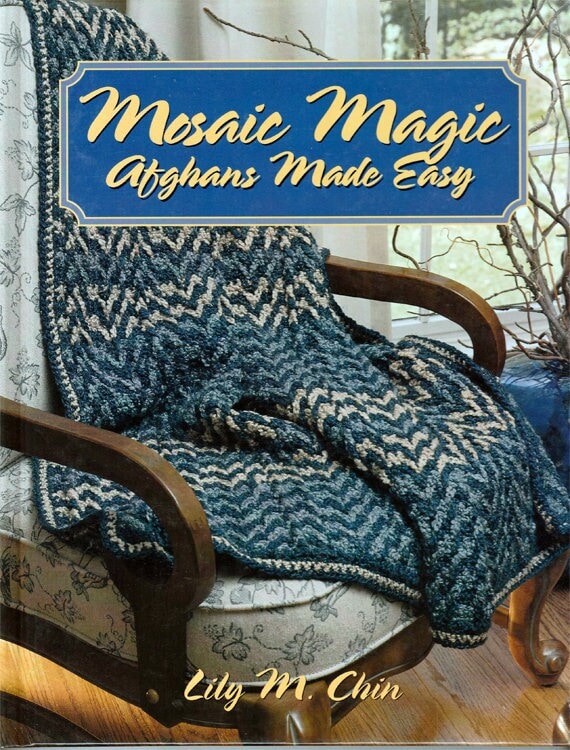 Mosaic Magic Afghans Made Easy Leisure Arts Hard Cover Crochet Pattern Book  