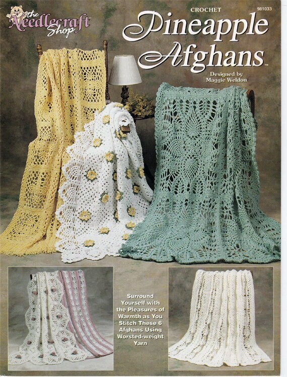 Pineapple Afghans by Maggie Weldon Crochet Pattern Book / The Needlecraft  Shop 981033