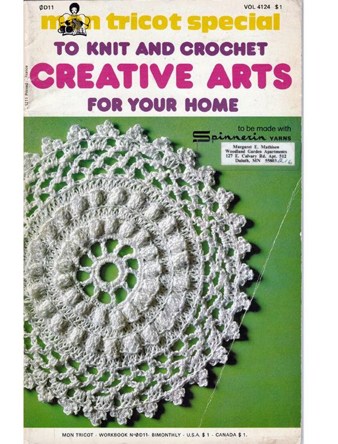 Creative Arts for Your Home to Knit and Crochet Pattern Book Mon