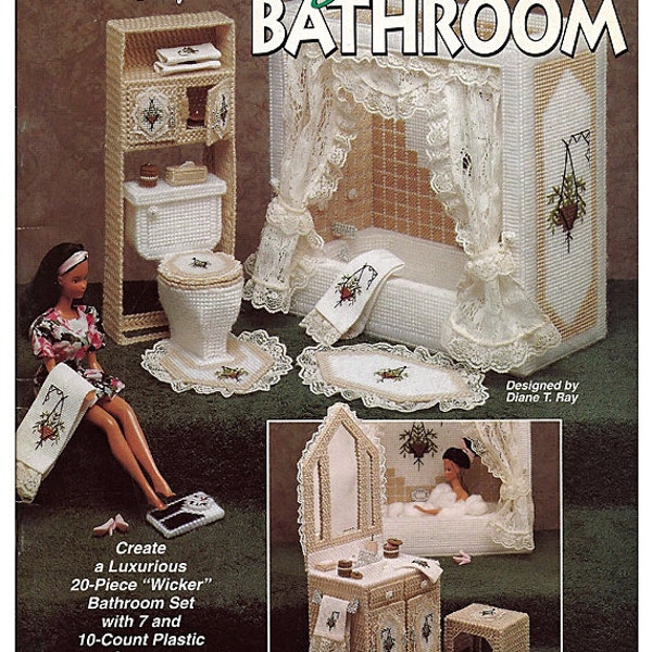 Fashion Doll Dream Home Bathroom Plastic Canvas Pattern  The Needlecraft Shop 933720