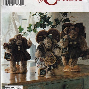 12 Inch Bear and Clothes  / Original Simplicity Crafts Uncut Sewing Pattern 7000