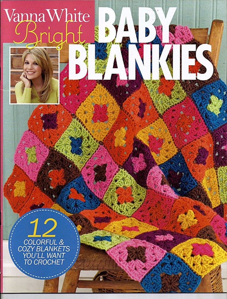 Vanna White Bright Baby Blankies to Crochet Pattern Book SoHo Etsy