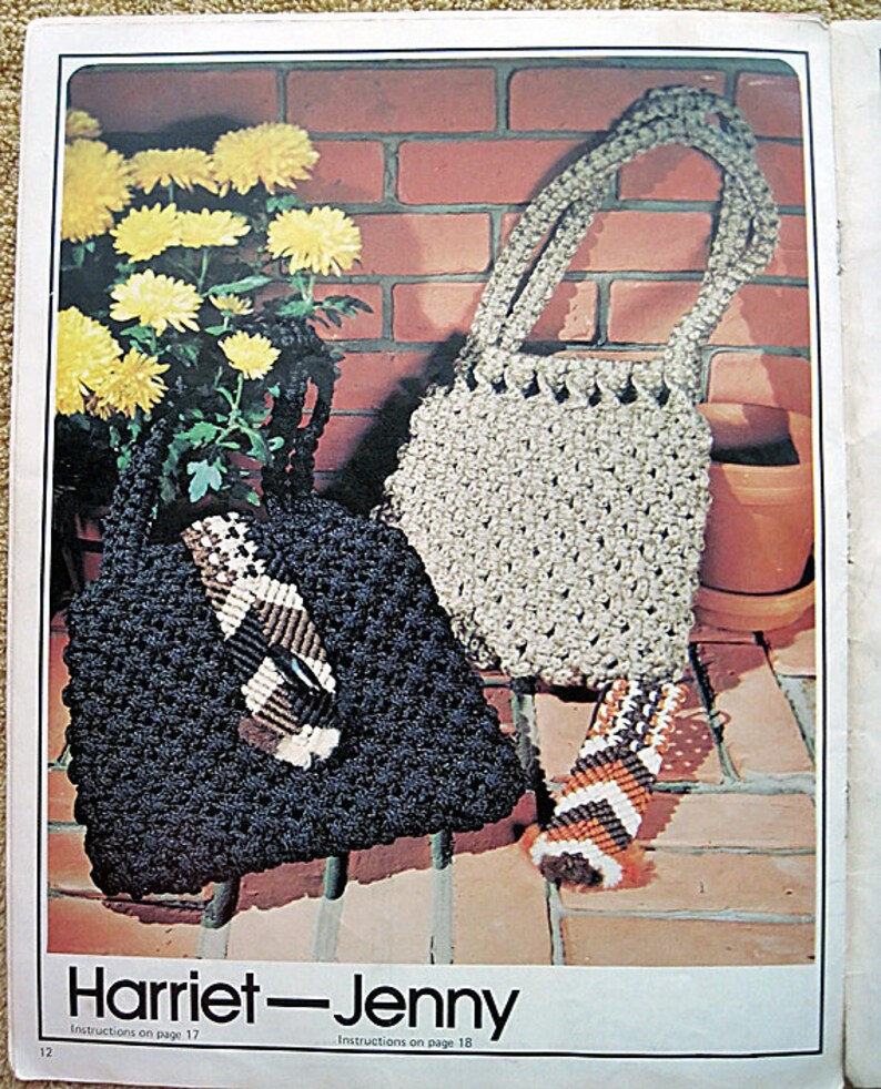Purse Strings Macrame Handbags... handmade by you Vol II no Etsy