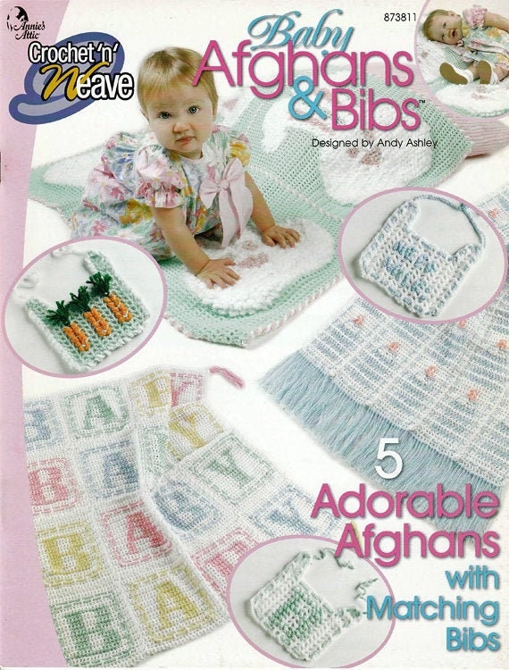 Crochet n Weave Simple & Fun Afghans Crochet Pattern Book Annies Attic  873719