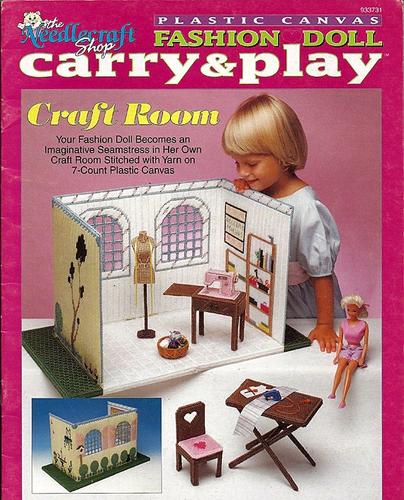 Boutique Carry /& Play for Barbie Doll Plastic Canvas PATTERN//INSTRUCTION Booklet