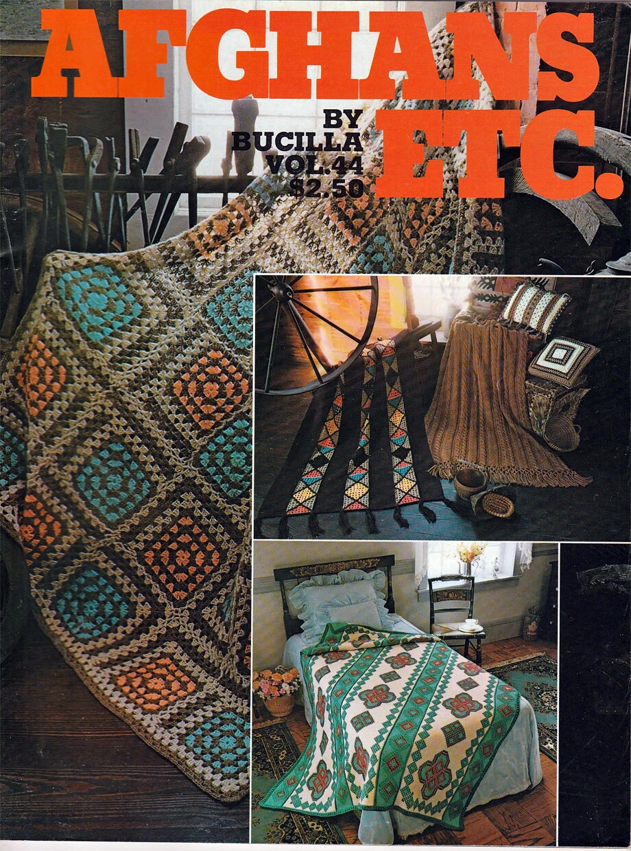 Afghans ETC to Crochet Pattern Book Brucilla Vol. 44 Etsy