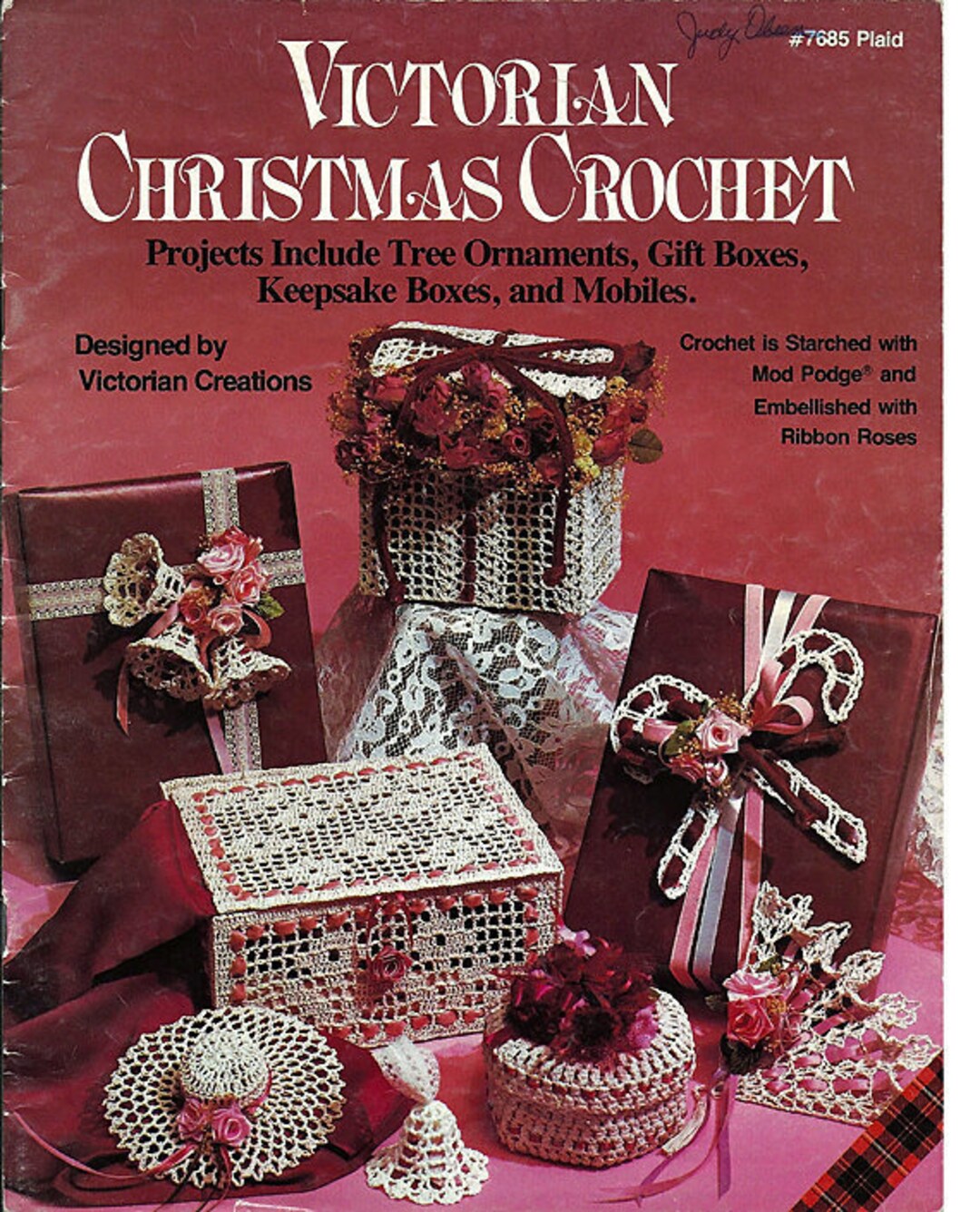Victorian Christmas Crochet Pattern Book Plaid No. 7685 Etsy