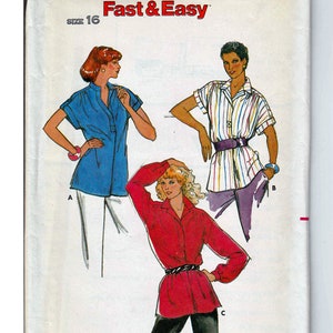 May include: A sewing pattern for a shirt with three different styles. The pattern is from the brand "Quick! Butterick" and is labeled "Fast & Easy". The pattern number is 6888 and the price is $2.00.