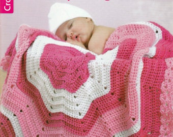 Baby afghans to Crochet Pattern Book Leisure Arts Leaflet 5949