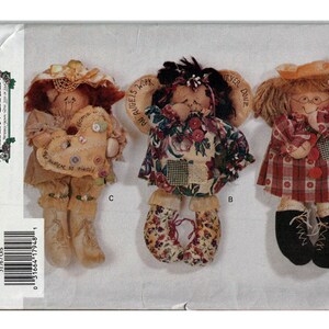 stuffed dolls 12 inches / Original Butterick Uncut Sewing Pattern 3176