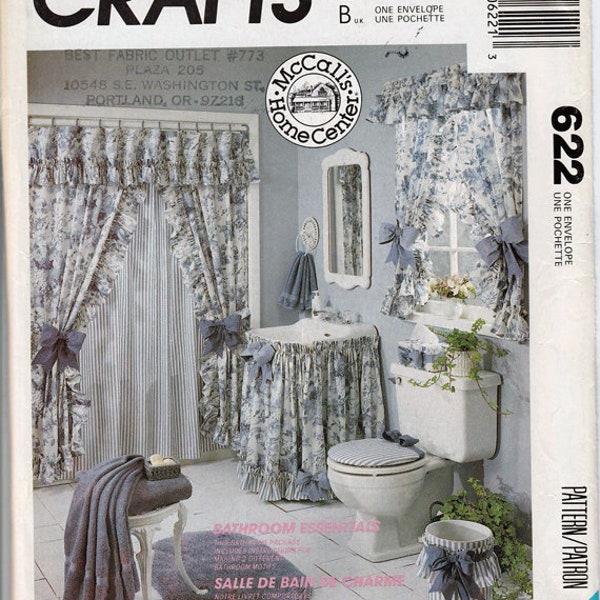 Bathroom Essentials / Original McCall's Crafts Uncut Sewing Pattern 622/4276