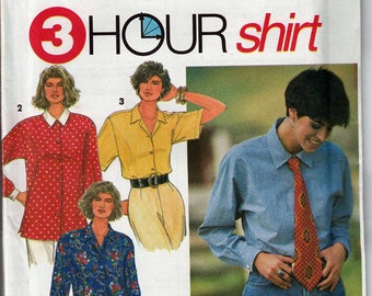 3 hour Shirt Misses Size 10-16 / Original Simplicity Uncut Sewing Pattern 8068
