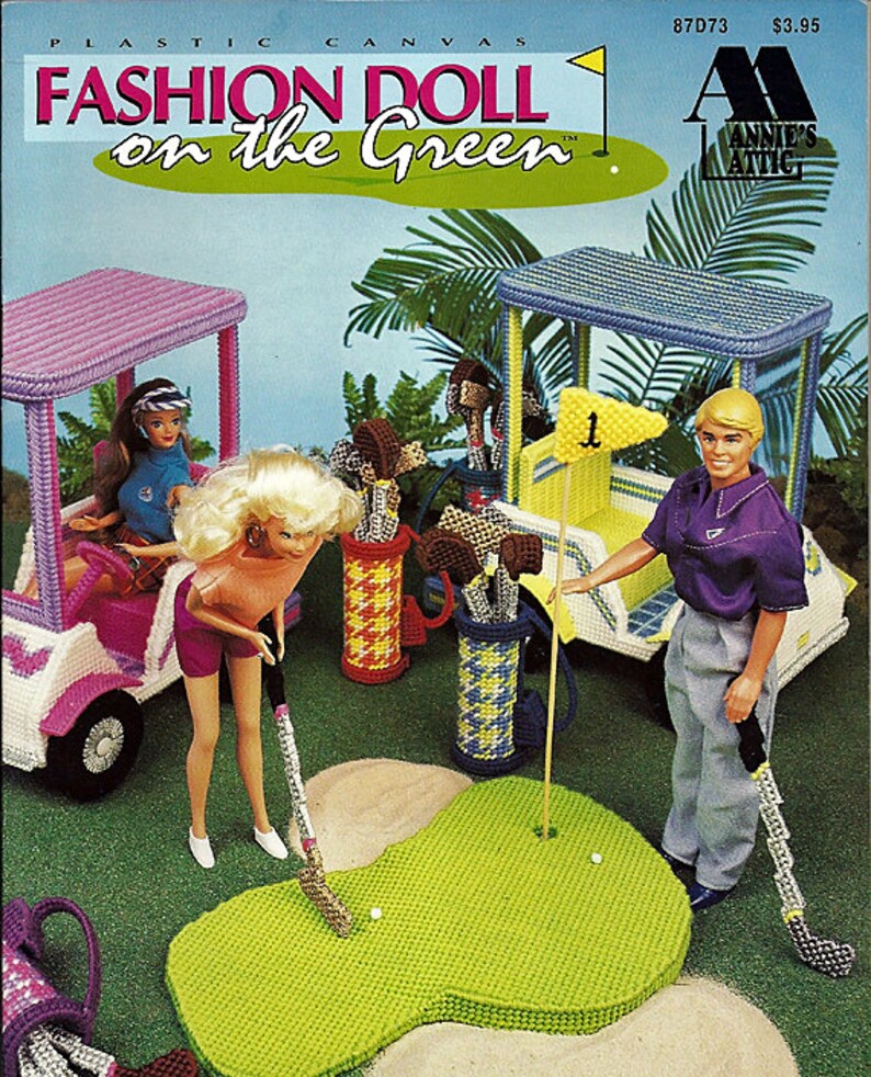 Fashion Doll on the Green Plastic Canvas Pattern for ...