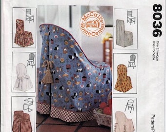 Cover Essentials Chair Covers / Original McCall's Home Decorating Uncut Sewing Pattern 8036