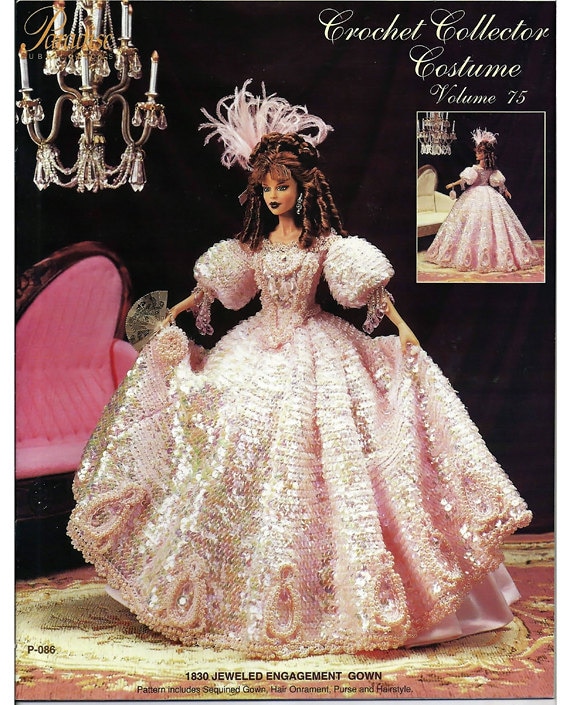 1926 Roaring 20/'s Bride Gown for Barbie Paradise Vol 77 Crochet PATTERN NEW