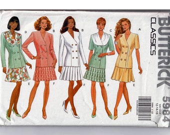 Top and Skirt misses Size 12, 14, 16  / Original Butterick uncut Sewing Pattern 5984