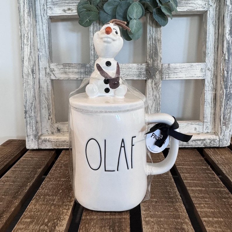 Rae Dunn Artisan Kollektion von Magenta OLAF von FROZEN Deckelbecher Bild 1