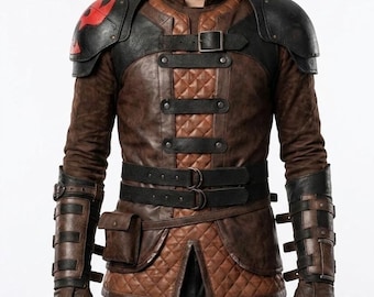 Hiccup Cosplay Kostüm, Echt Leder Dragon Rider Outfit, wie Drachenzähmen inspiriert