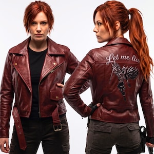 Claire Redfield Code Veronica Cosplay Jas | Resident Evil Geïnspireerd Leren Kostuum