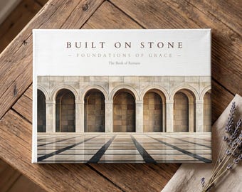 Built on Stone | Romans Hardcover photo book | Inspirational Scriptures Coffee table gift | Bible verses | Christian books
