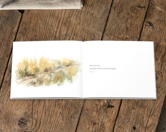 Watercolor Tree Hardcover Photo Book | Inspirational Keepsake with Psalm One Scripture | Nature-Themed Memory Album