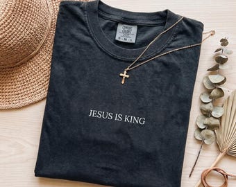 Jesus Is King Minimalist T-Shirt | Faith Graphic Tee for Everyday Wear