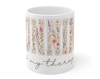 Floral Running is my therapy Mug