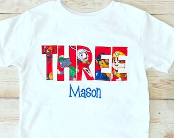PAW PATROL Birthday Shirt / Paw Patrol Party / Twin Birthday Oufit / First Birthday Shirt / 2nd Birthday Shirt / Brothers Birthday
