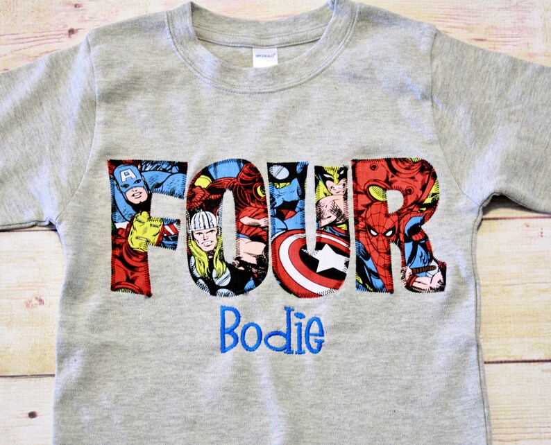 superhero birthday shirt