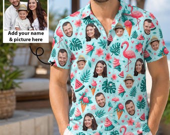 Personalized Face Hawaiian Shirt: Custom Photo Aloha Shirt