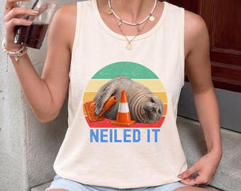 Camiseta sin mangas Neil The Seal Sunset, camiseta The Whole Problem Problem, camiseta unisex