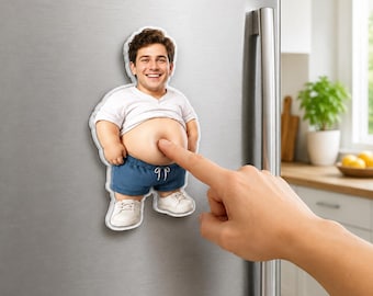 Aimant de réfrigérateur spongieux personnalisé Ventre, photo enfant personnalisé, décoration de cuisine
