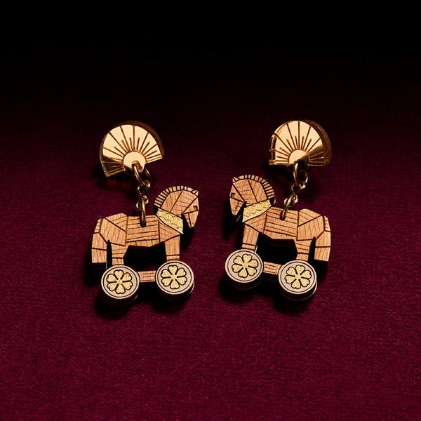 Trojan Horse Earrings