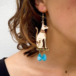 Egyptian Cat Statue Earrings