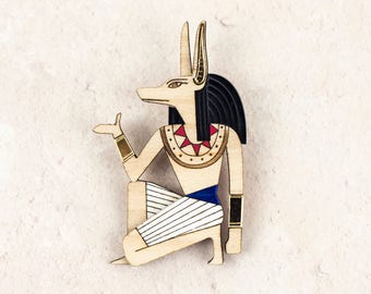 Anubis, Egyptian God of the Dead Brooch