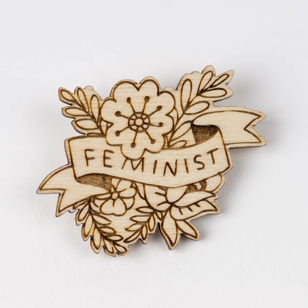 Feminist Floral Brooch