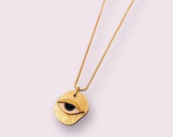 Mini Oracle Eye Charm Necklace