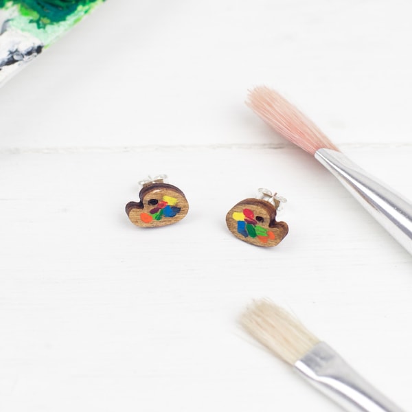 Paint Palette Stud Earrings